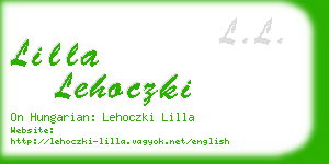 lilla lehoczki business card